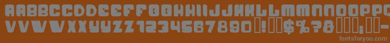 PasseigB-fontti – harmaat kirjasimet ruskealla taustalla