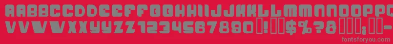 PasseigBフォントについての詳細 フォントPasseigB – 赤い背景に灰色の文字