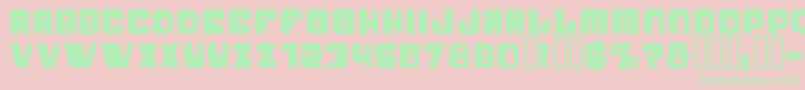 PasseigB-Schriftart – Grüne Schriften auf rosa Hintergrund