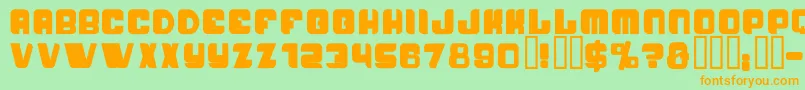 PasseigB Font – Orange Fonts on Green Background