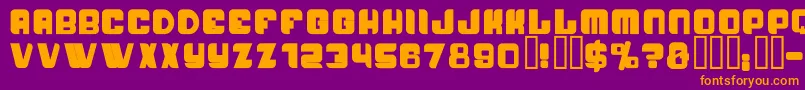 PasseigB Font – Orange Fonts on Purple Background