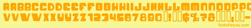 PasseigB Font – Orange Fonts on Yellow Background