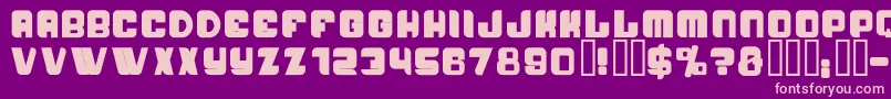 PasseigB Font – Pink Fonts on Purple Background