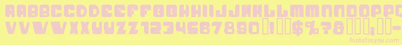 PasseigB-fontti – vaaleanpunaiset fontit keltaisella taustalla