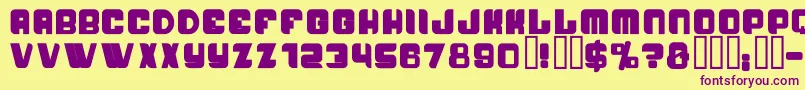 PasseigB Font – Purple Fonts on Yellow Background