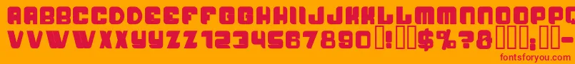 PasseigB Font – Red Fonts on Orange Background