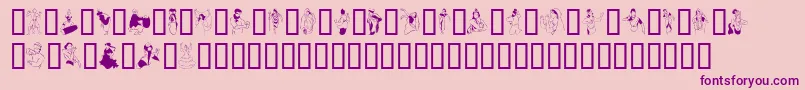 Dancerinthedark Font – Purple Fonts on Pink Background