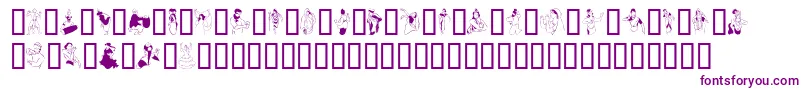 Dancerinthedark Font – Purple Fonts on White Background