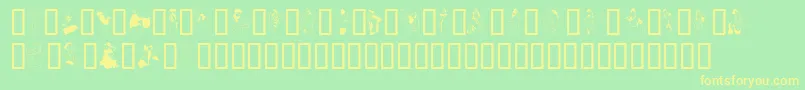 Dancerinthedark Font – Yellow Fonts on Green Background