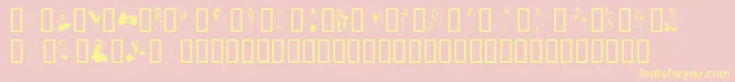 Dancerinthedark Font – Yellow Fonts on Pink Background