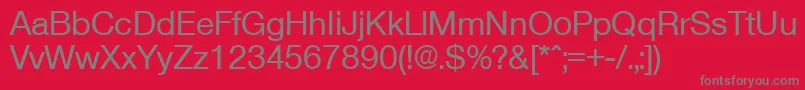 Fonte OlnovaMedium – fontes cinzas em um fundo vermelho