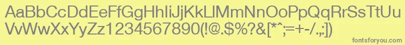 OlnovaMedium Font – Gray Fonts on Yellow Background