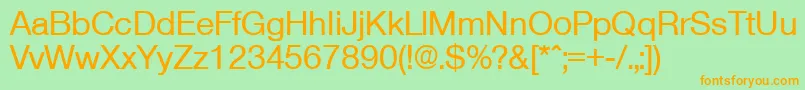 OlnovaMedium Font – Orange Fonts on Green Background