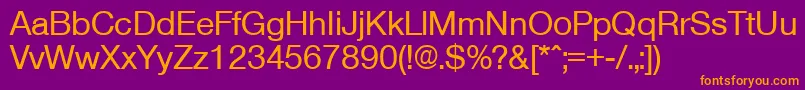 OlnovaMedium Font – Orange Fonts on Purple Background