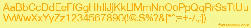 OlnovaMedium Font – Orange Fonts on Yellow Background