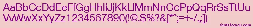 Police OlnovaMedium – polices violettes sur fond rose
