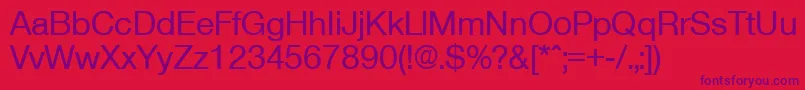 OlnovaMedium Font – Purple Fonts on Red Background