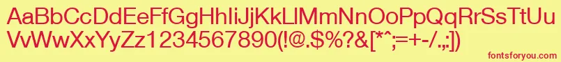 OlnovaMedium Font – Red Fonts on Yellow Background