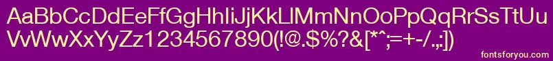 OlnovaMedium Font – Yellow Fonts on Purple Background