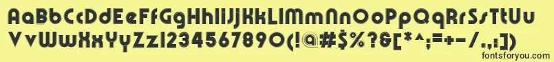 OlympikFineline Font – Black Fonts on Yellow Background