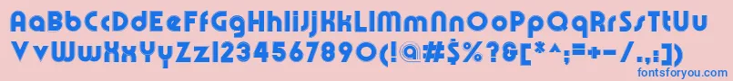 OlympikFineline Font – Blue Fonts on Pink Background