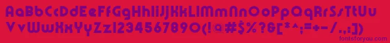 OlympikFineline Font – Purple Fonts on Red Background