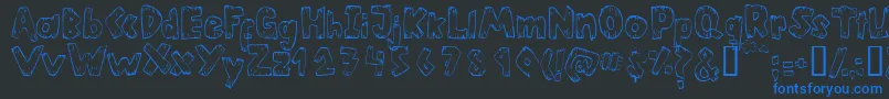 Heltsn Font – Blue Fonts on Black Background