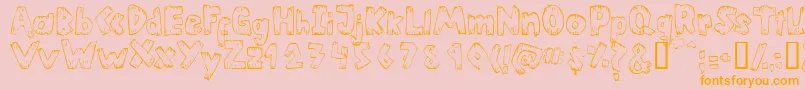 Heltsn Font – Orange Fonts on Pink Background