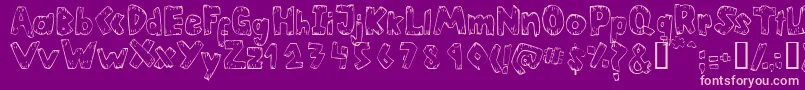 Heltsn Font – Pink Fonts on Purple Background