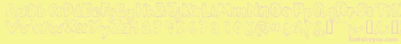 Heltsn Font – Pink Fonts on Yellow Background