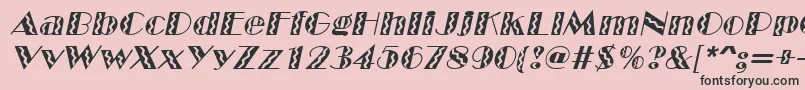MarqueeflashItalic-fontti – mustat fontit vaaleanpunaisella taustalla