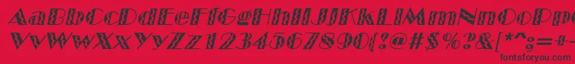 MarqueeflashItalic Font – Black Fonts on Red Background