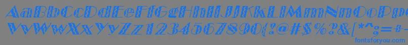 MarqueeflashItalic Font – Blue Fonts on Gray Background