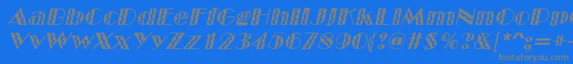 MarqueeflashItalic Font – Gray Fonts on Blue Background