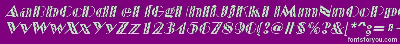 MarqueeflashItalic Font – Green Fonts on Purple Background