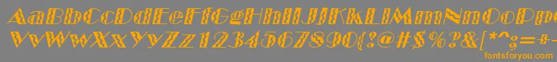 MarqueeflashItalic-fontti – oranssit fontit harmaalla taustalla