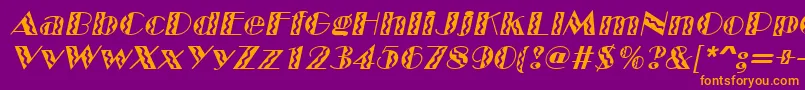Police MarqueeflashItalic – polices orange sur fond violet