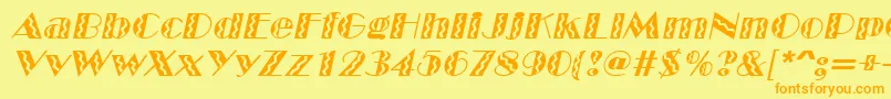 Lisätietoja MarqueeflashItalic-fontista MarqueeflashItalic-fontti – oranssit fontit keltaisella taustalla