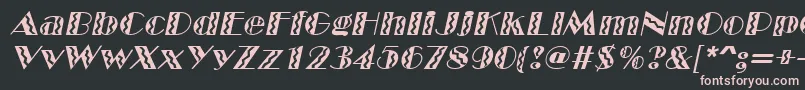 Шрифт MarqueeflashItalic – розовые шрифты на чёрном фоне