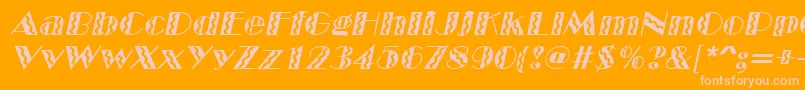 Шрифт MarqueeflashItalic – розовые шрифты на оранжевом фоне