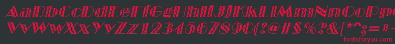 Weitere Informationen zur MarqueeflashItalic-Schriftart MarqueeflashItalic-Schriftart – Rote Schriften auf schwarzem Hintergrund