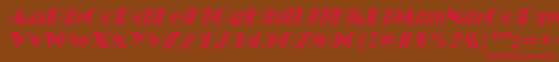 Шрифт MarqueeflashItalic – красные шрифты на коричневом фоне