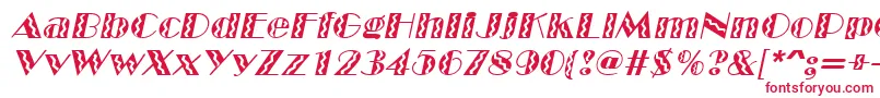 フォントMarqueeflashItalic – 赤い文字