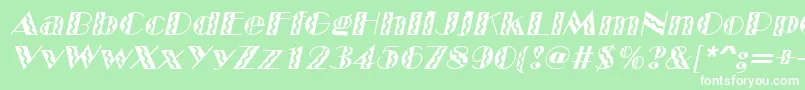 フォントMarqueeflashItalic – 緑の背景に白い文字