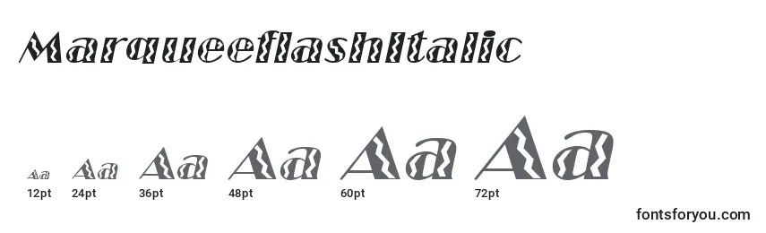 Größen der Schriftart MarqueeflashItalic