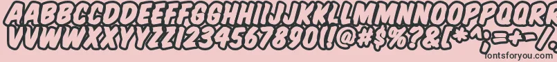 KomikaTitleBrush Font – Black Fonts on Pink Background