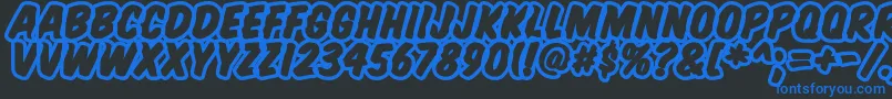 KomikaTitleBrush Font – Blue Fonts on Black Background