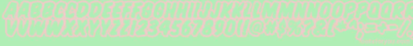 KomikaTitleBrush Font – Pink Fonts on Green Background