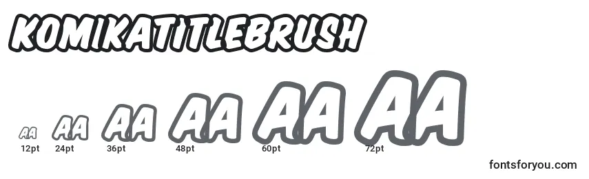 KomikaTitleBrush Font Sizes