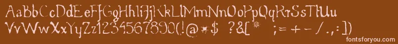 Шрифт Whirlywood – розовые шрифты на коричневом фоне